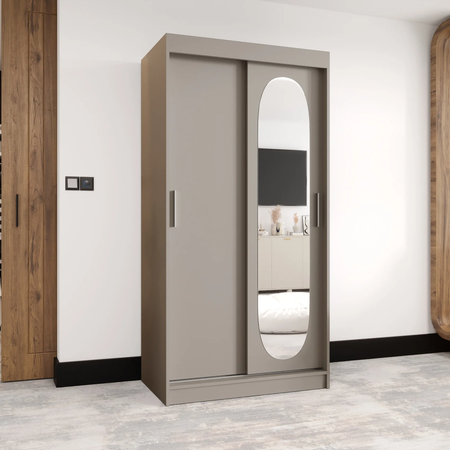 Royal Sliding Door Wardrobe 100cm - Image 9