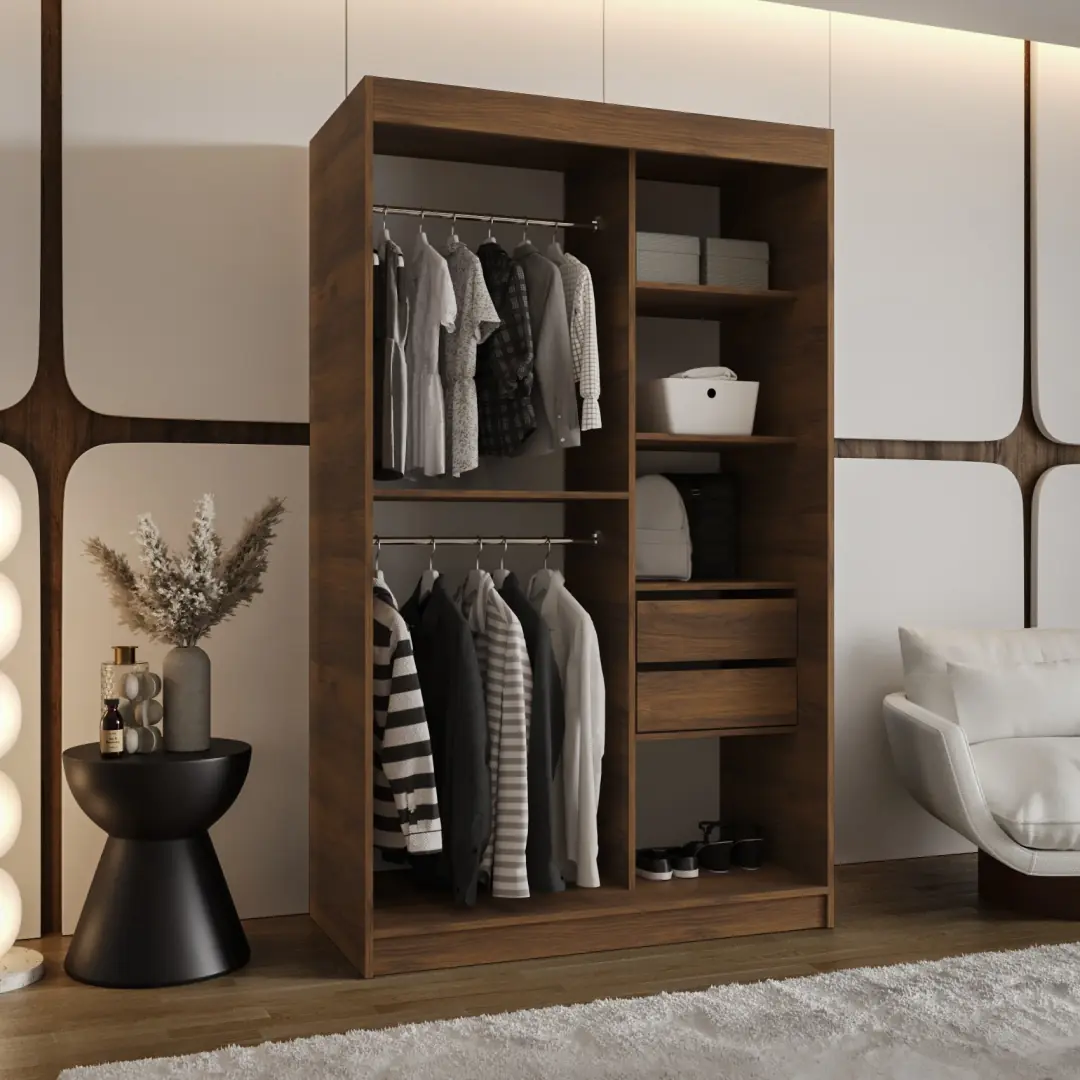 Rubino T1 Sliding Door Wardrobe 120cm - Image 4