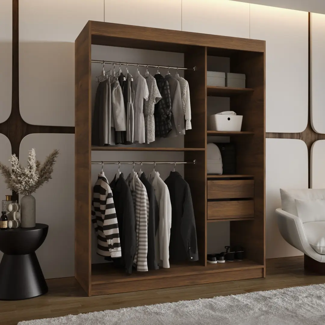 Rubino T2 Sliding Door Wardrobe 150cm - Image 3