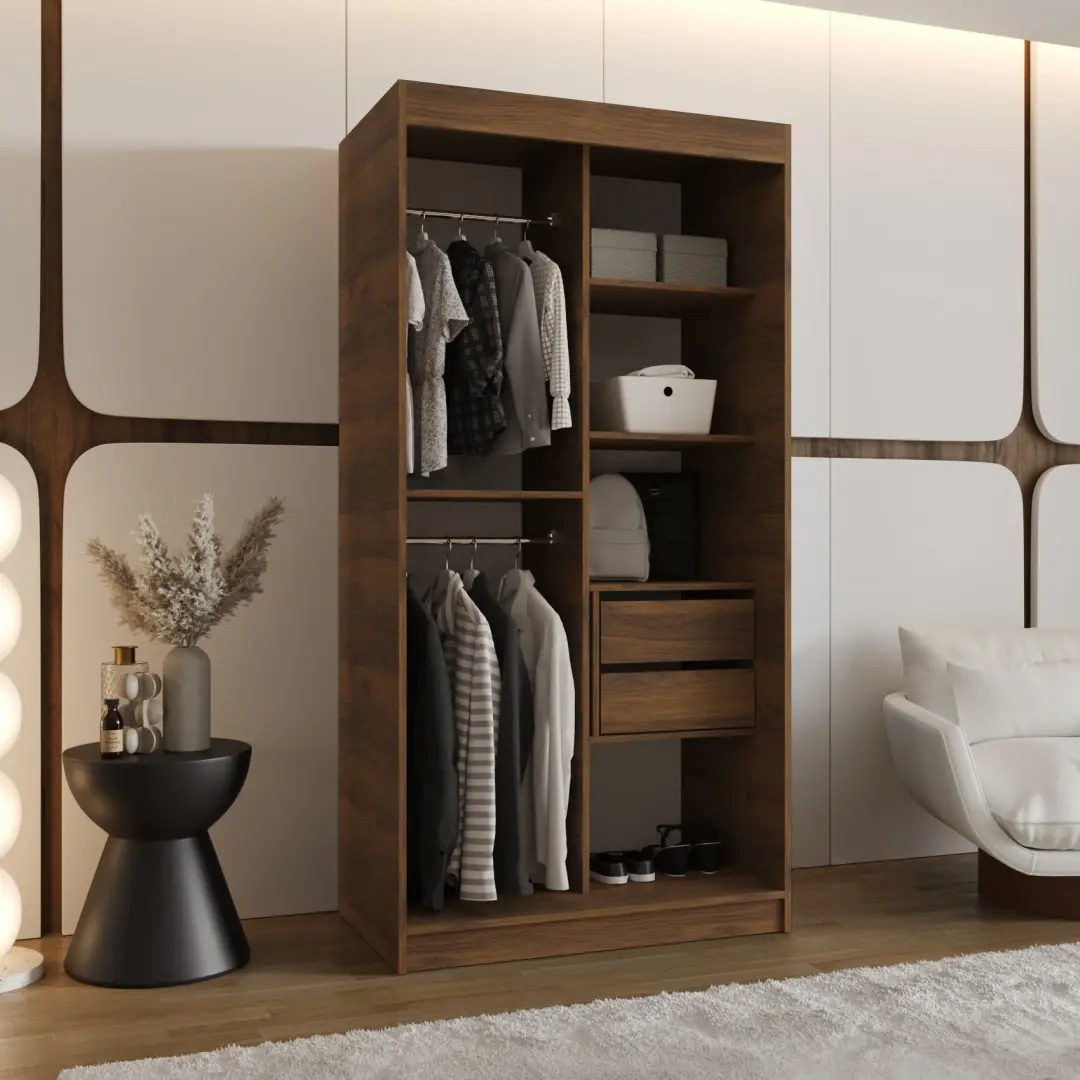 Rubino T3 Sliding Door Wardrobe 100cm - Image 3
