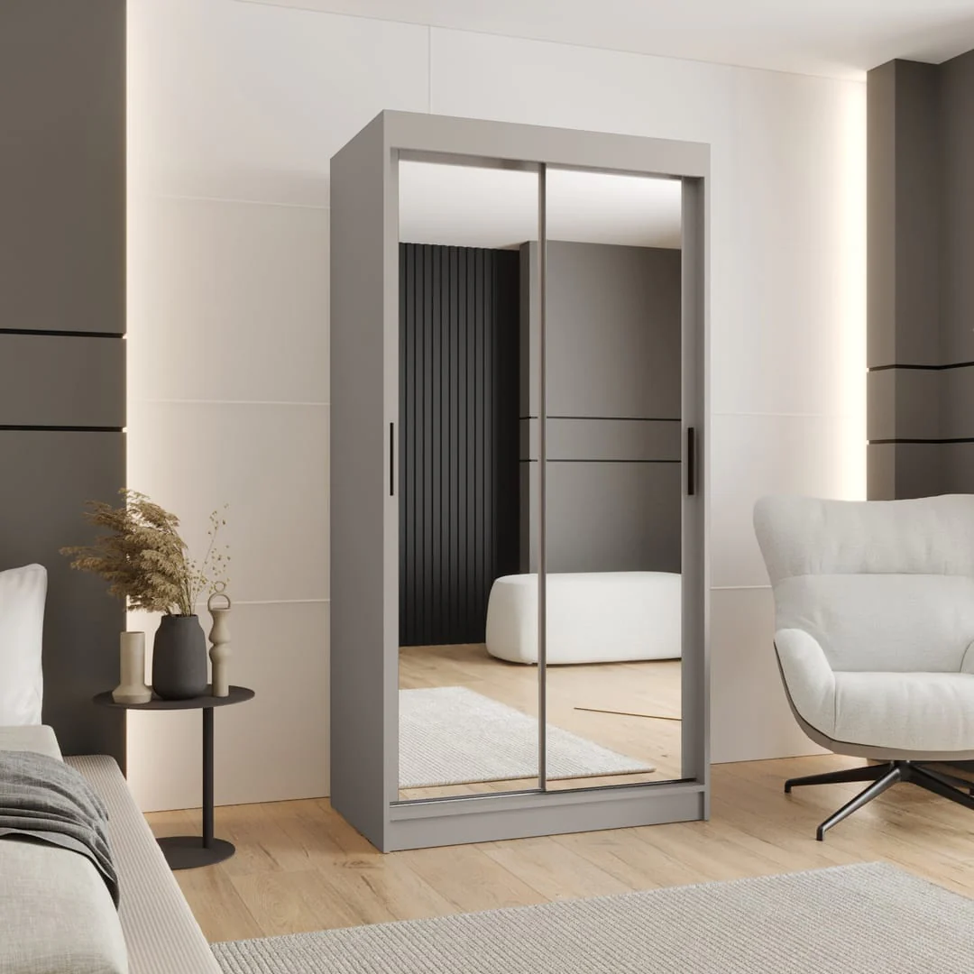 Rubino T3 Sliding Door Wardrobe 100cm - Image 5