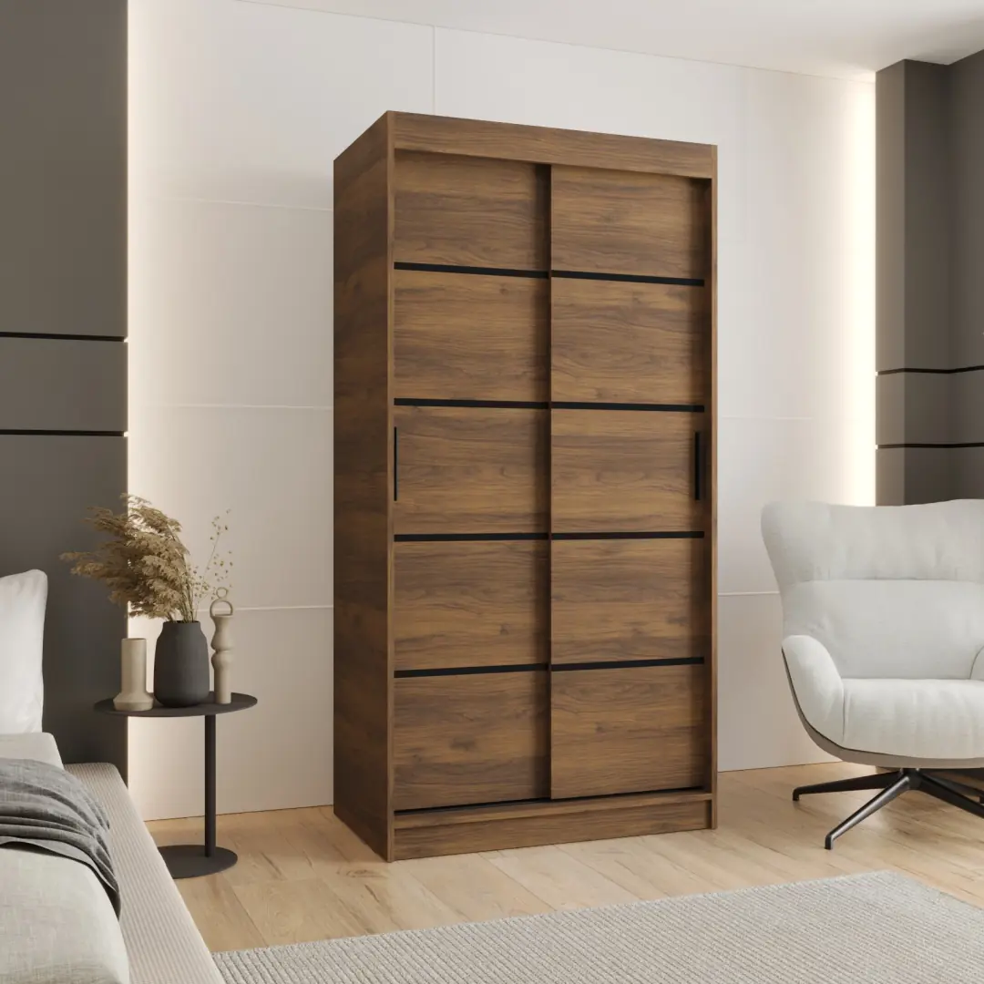 Rubino V1 Sliding Door Wardrobe 100cm