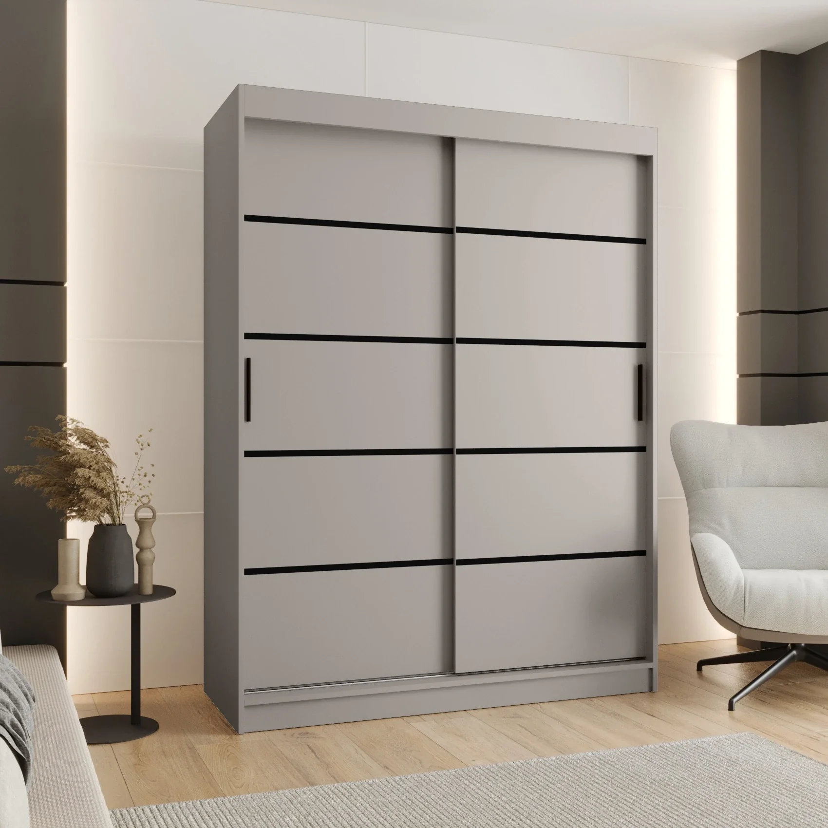 Rubino V1 Sliding Door Wardrobe 150cm - Image 5