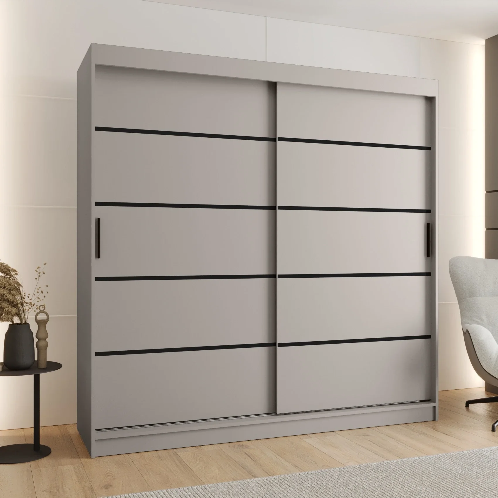 Rubino V1 Sliding Door Wardrobe 200cm - Image 5