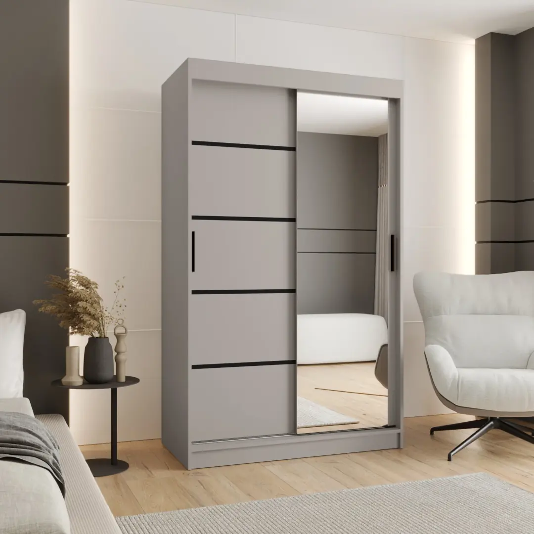 Rubino V2 Sliding Door Wardrobe 120cm - Image 5