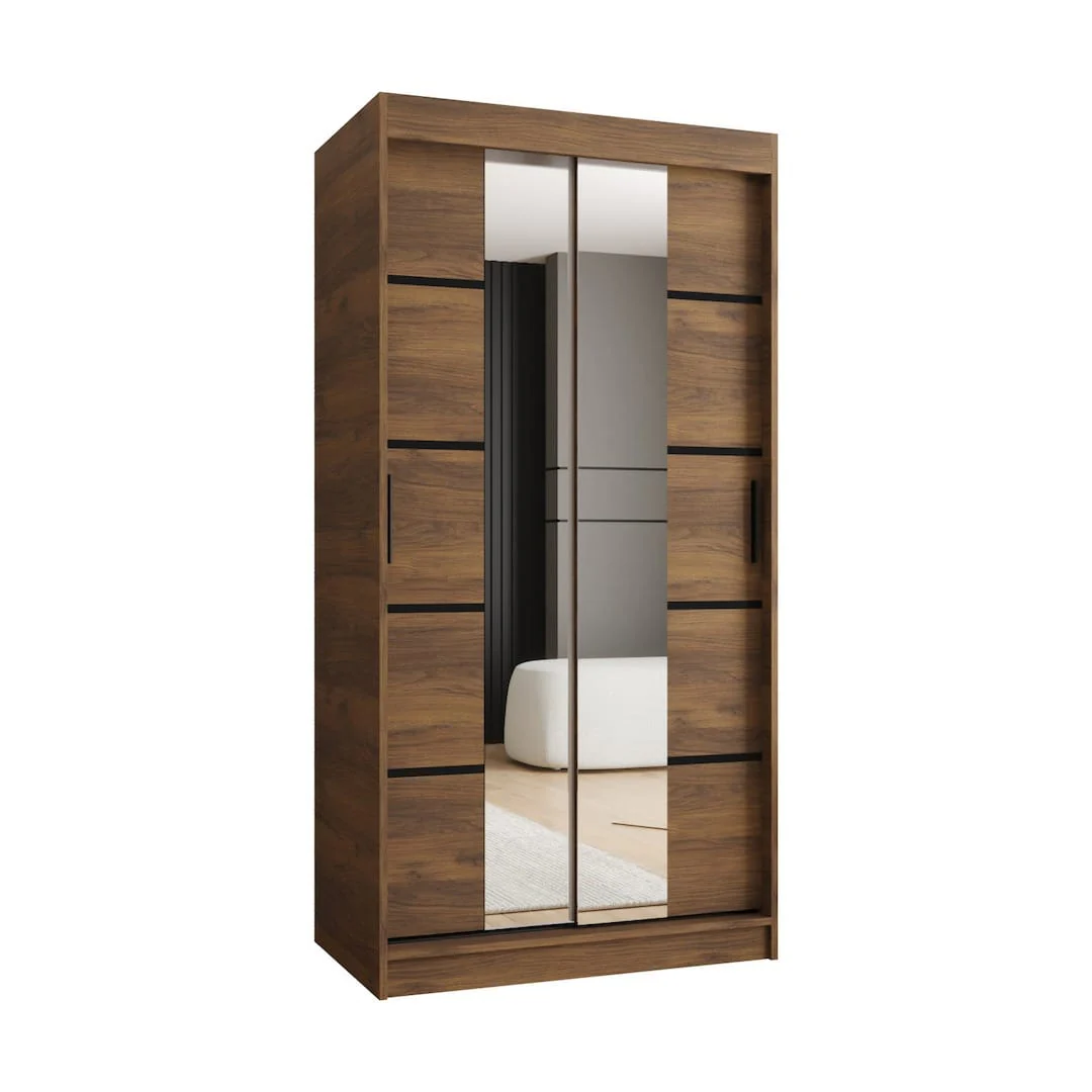 Rubino V4 Sliding Door Wardrobe 100cm - Image 4