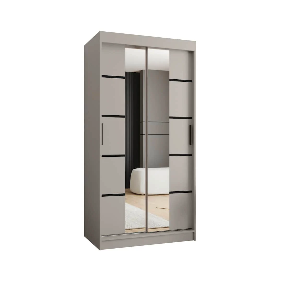 Rubino V4 Sliding Door Wardrobe 100cm - Image 8