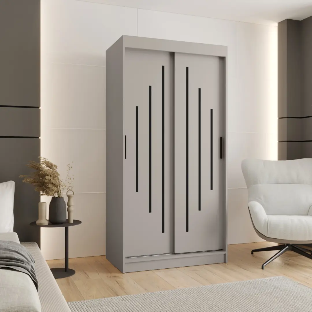 Rubino Y Sliding Door Wardrobe 100cm - Image 5
