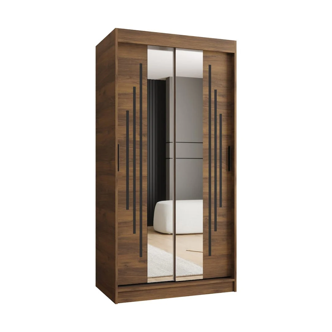 Rubino Y1 Sliding Door Wardrobe 100cm - Image 4
