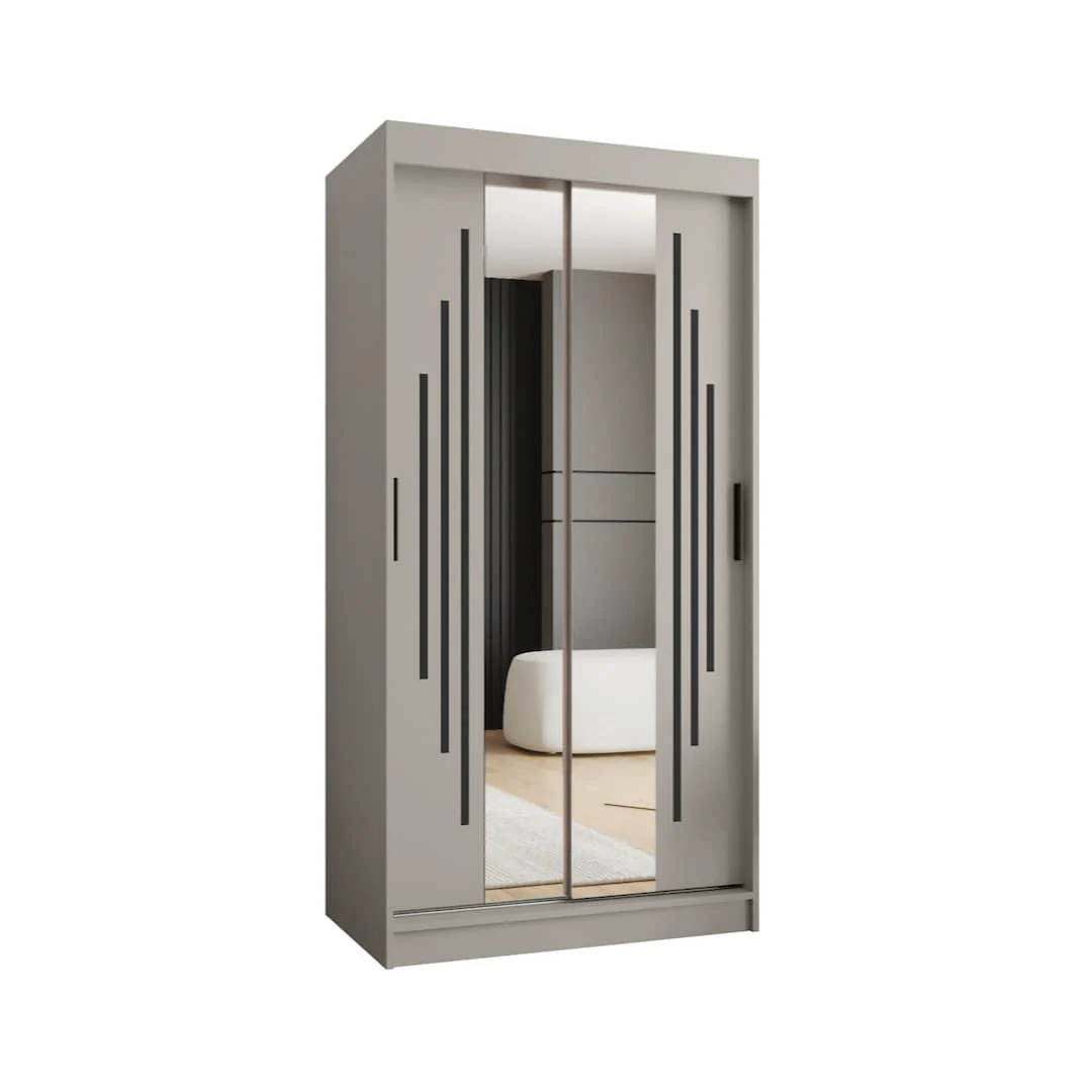 Rubino Y1 Sliding Door Wardrobe 100cm - Image 8