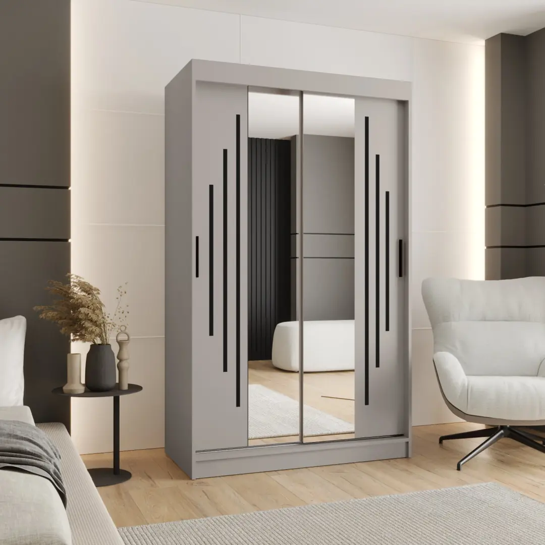 Rubino Y1 Sliding Door Wardrobe 120cm - Image 5