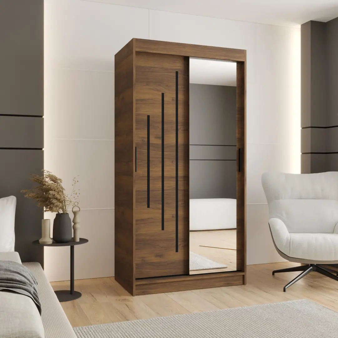 Rubino Y2 Sliding Door Wardrobe 100cm