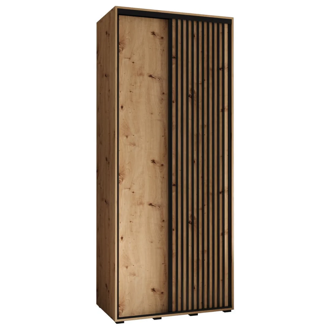Sapporo I Sliding Door Wardrobe 100cm - Image 2
