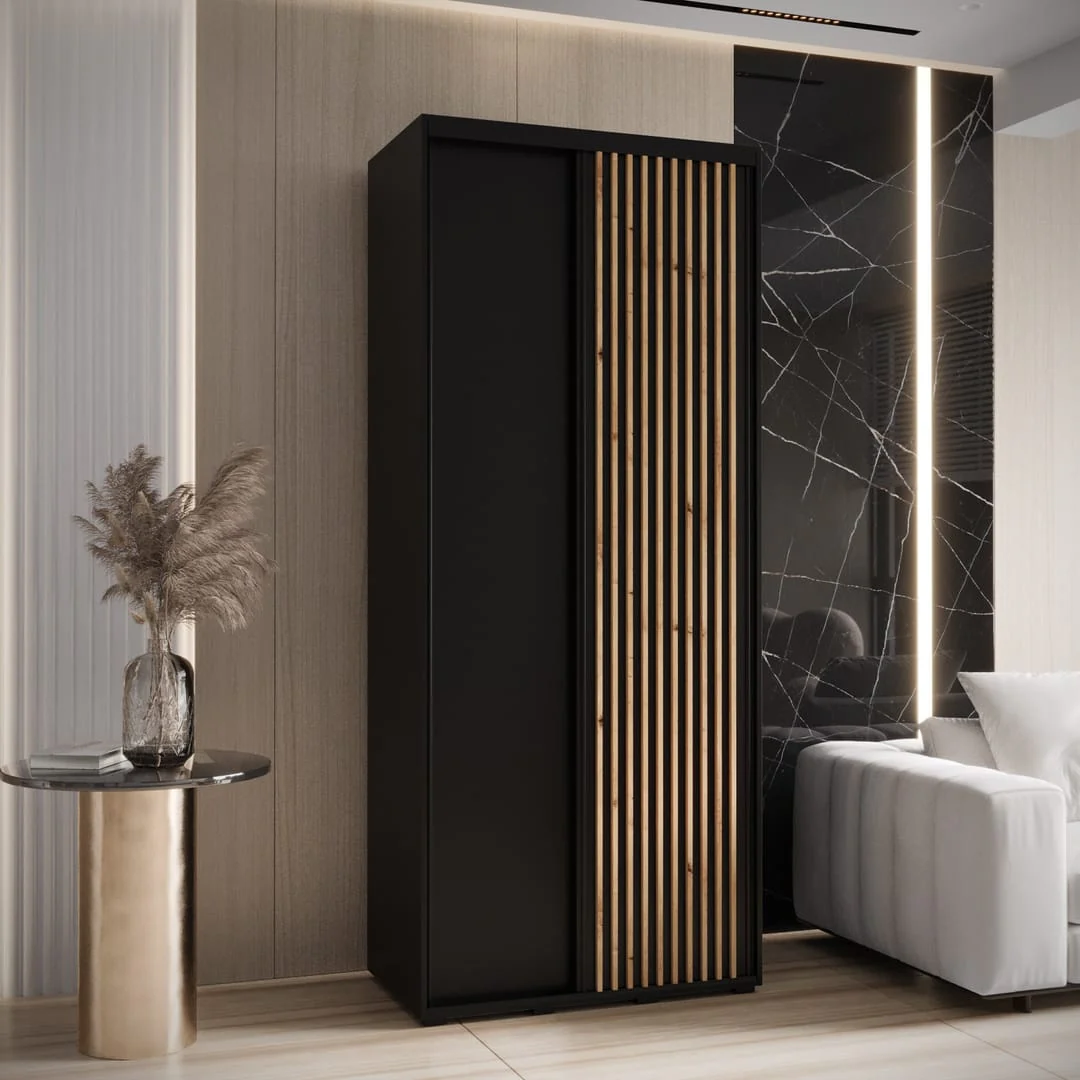 Sapporo I Sliding Door Wardrobe 100cm - Image 8