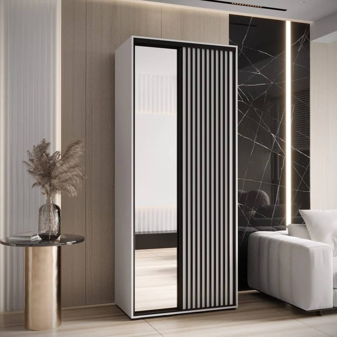 Sapporo II Sliding Door Wardrobe 100cm - Image 5