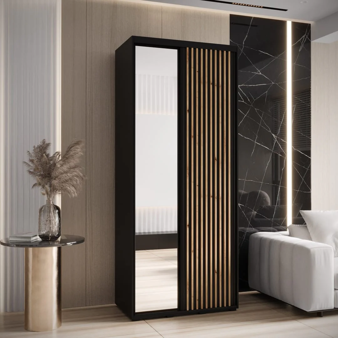 Sapporo II Sliding Door Wardrobe 100cm - Image 8