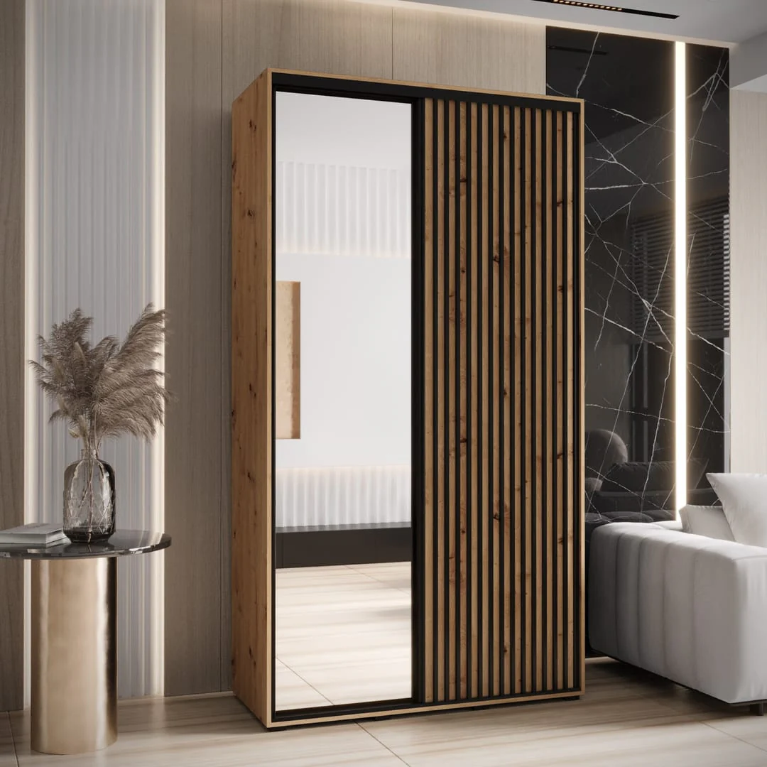 Sapporo II Sliding Door Wardrobe 140cm - Image 4