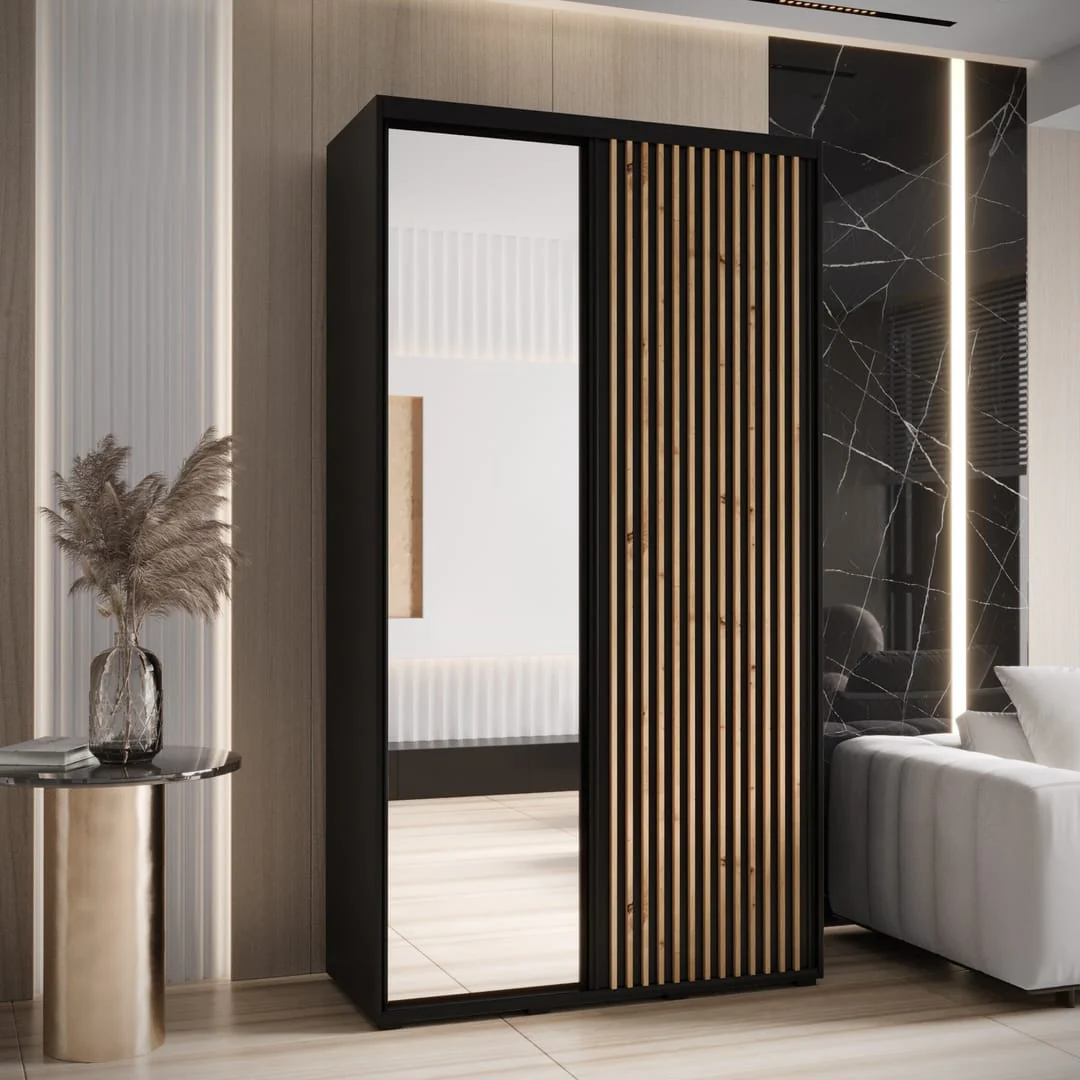 Sapporo II Sliding Door Wardrobe 140cm - Image 8