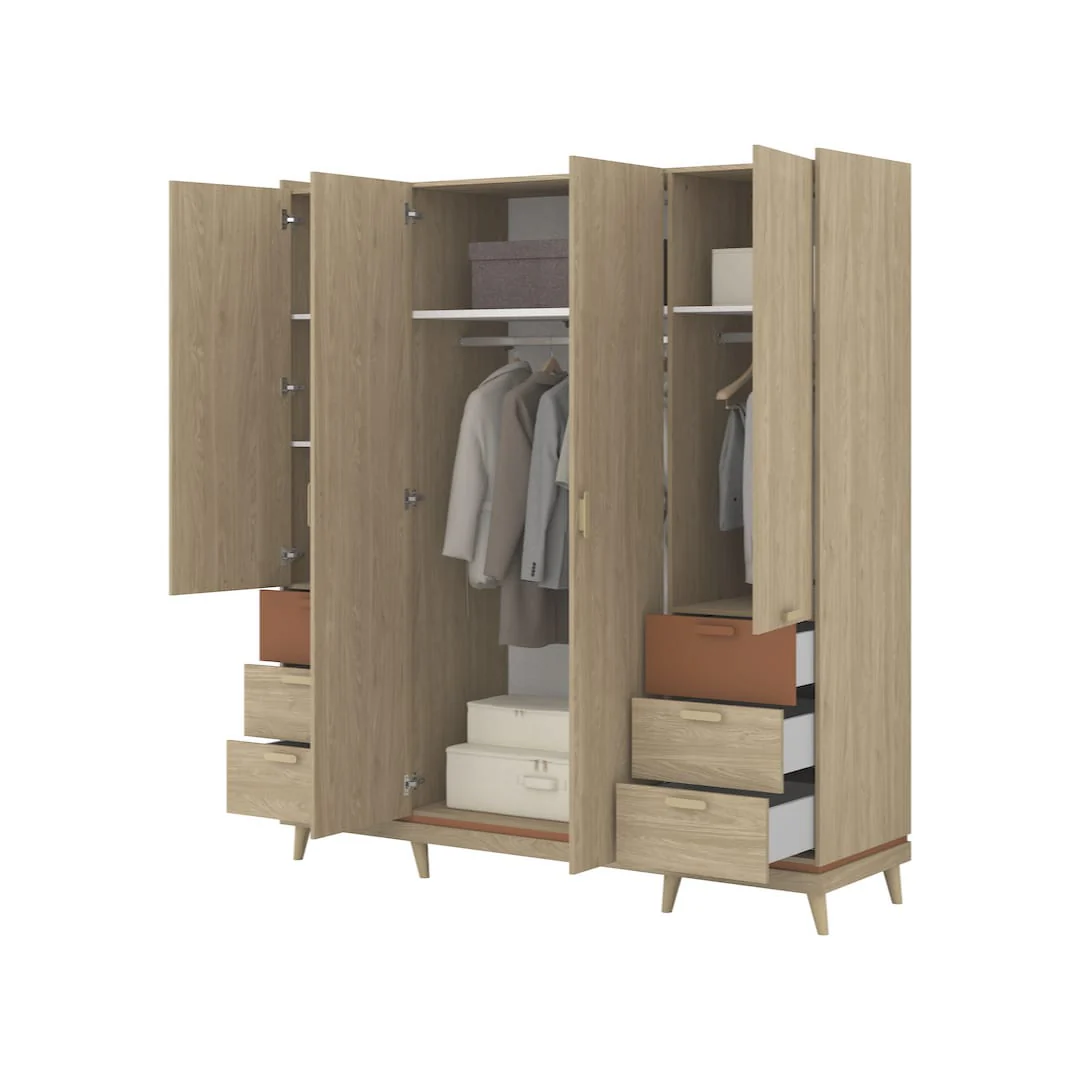 Scandi Hinged Door Wardrobe 190cm - Image 10