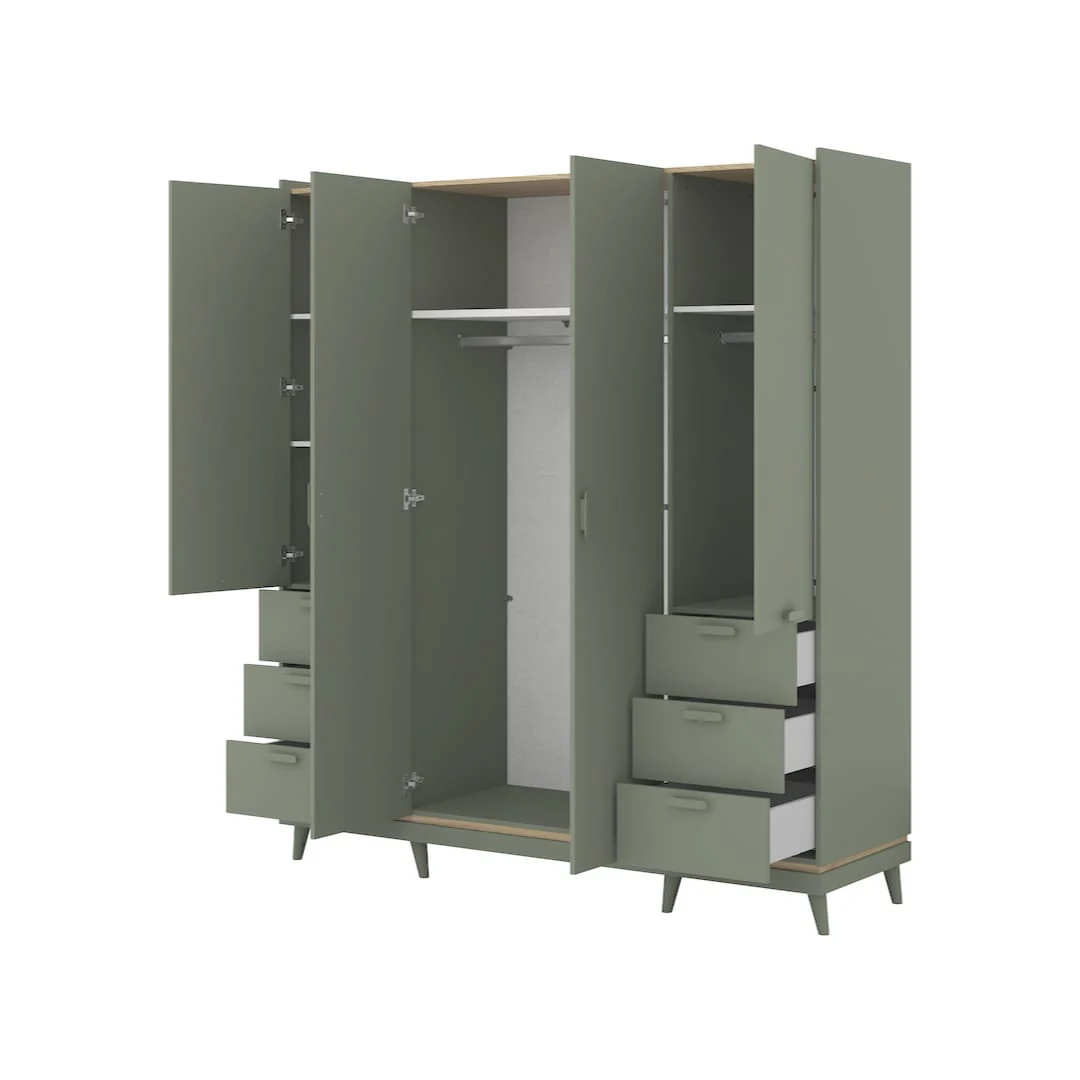 Scandi Hinged Door Wardrobe 190cm - Image 3