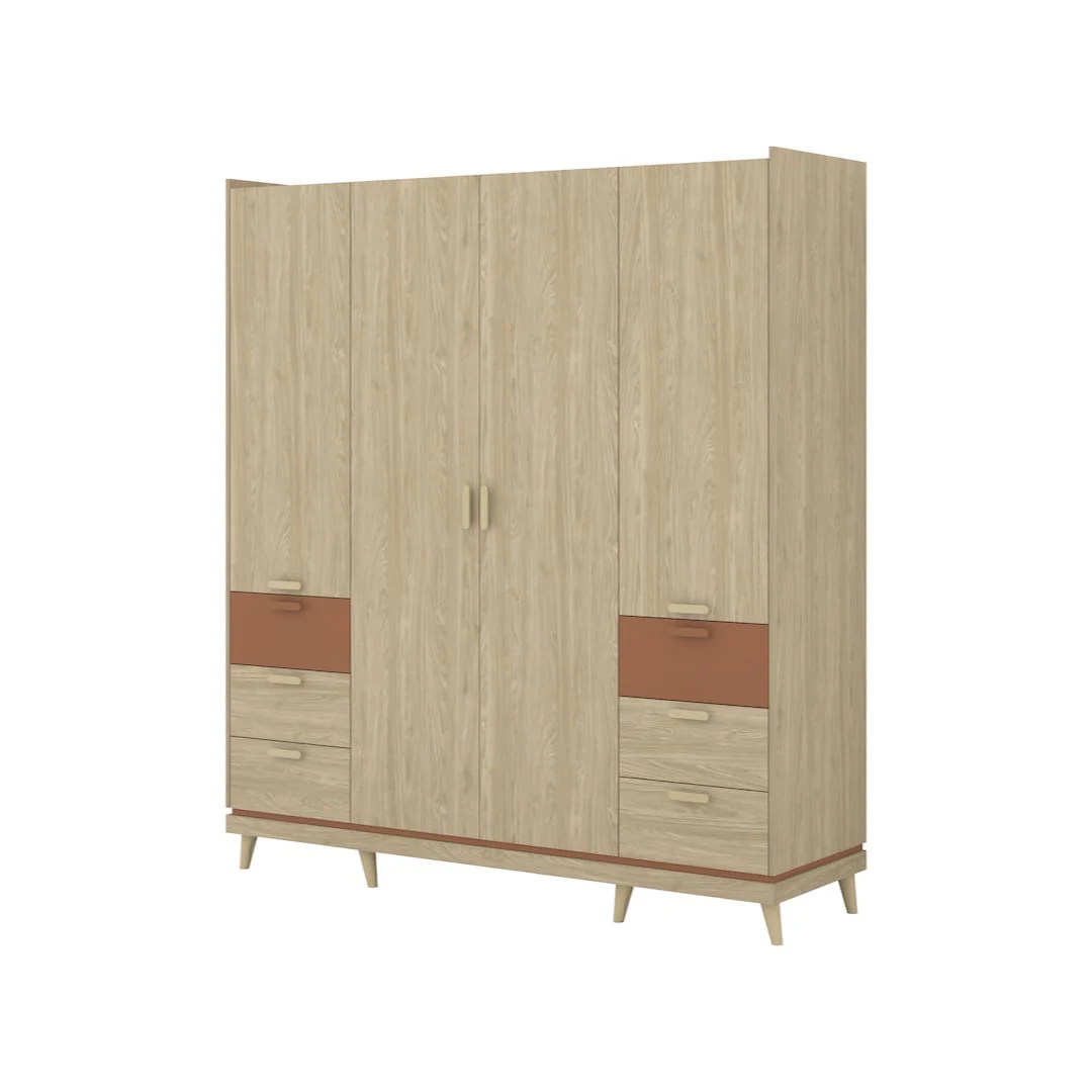 Scandi Hinged Door Wardrobe 190cm - Image 8