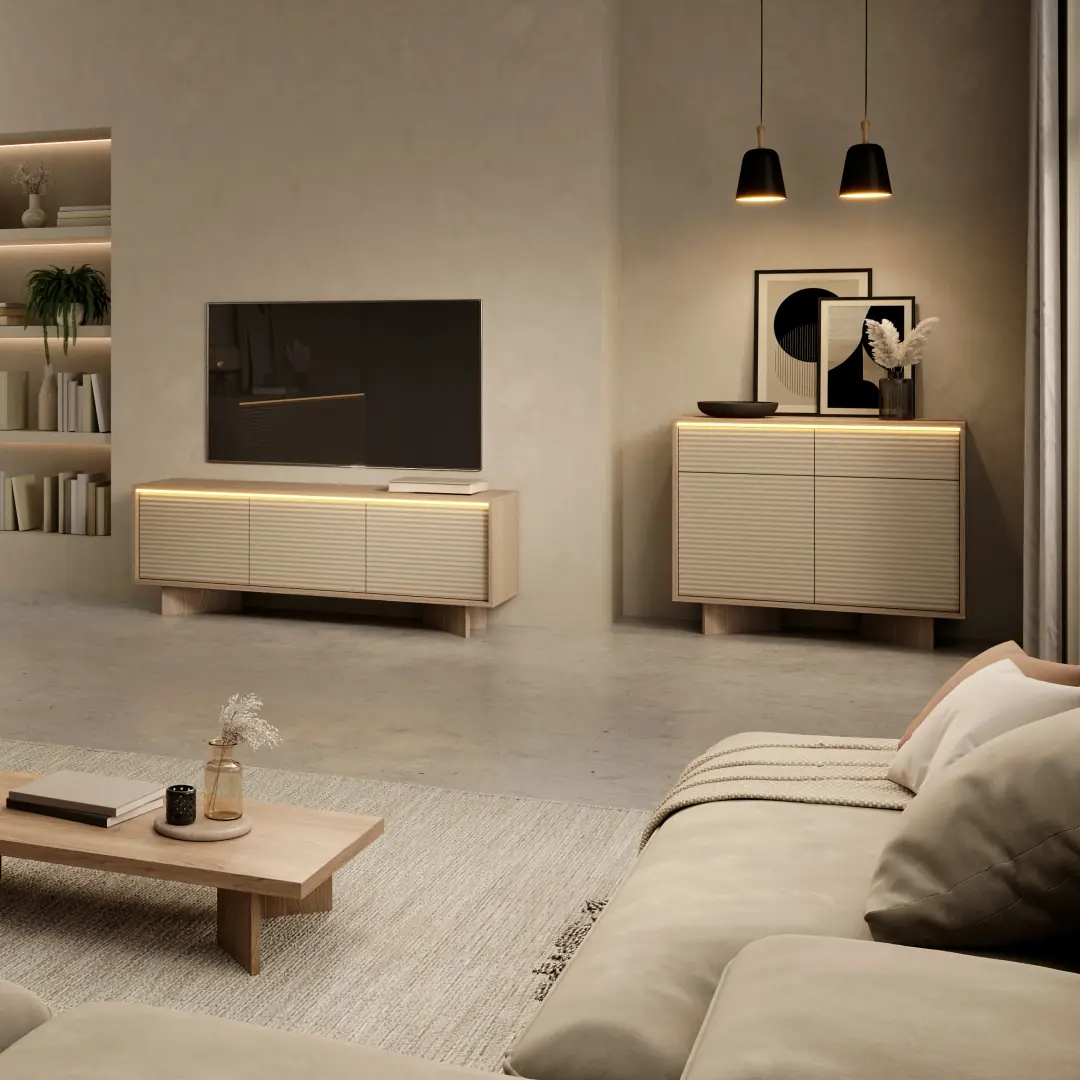 Semi Sideboard Cabinet 154cm - Image 7
