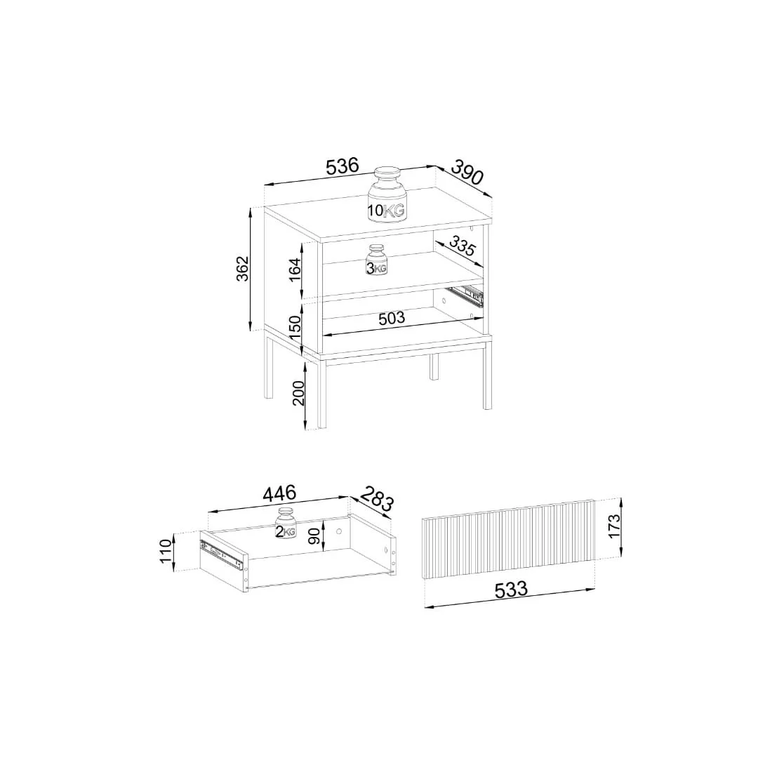 Sento Cabinet 54cm - Image 14