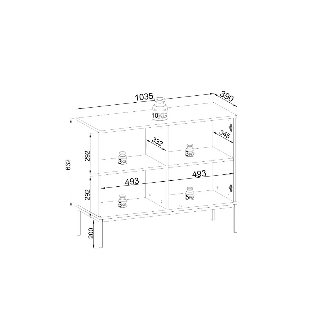 Sento Display Cabinet 104cm - Image 13