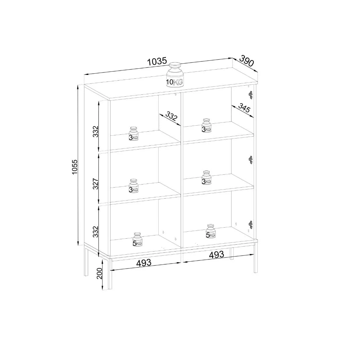 Sento Highboard Cabinet 104cm - Image 13