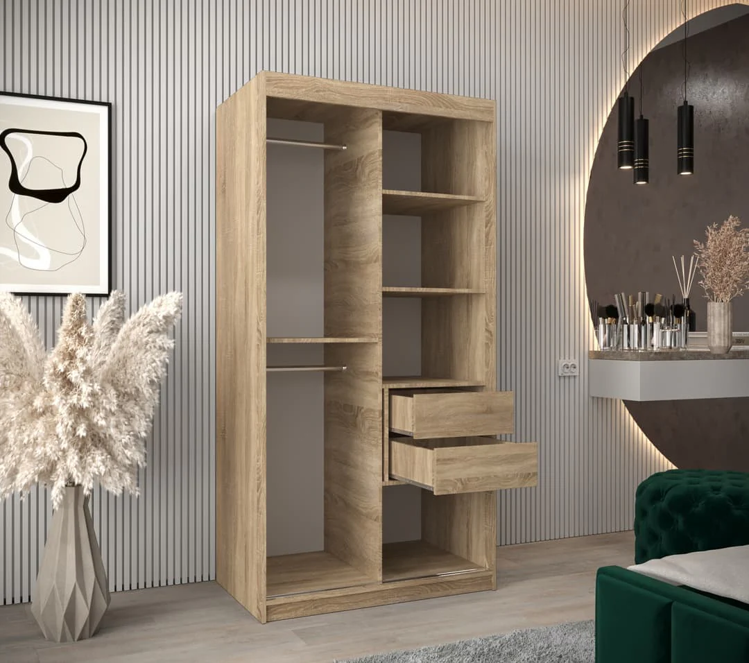 Seville Sliding Door Wardrobe 100cm - Image 17