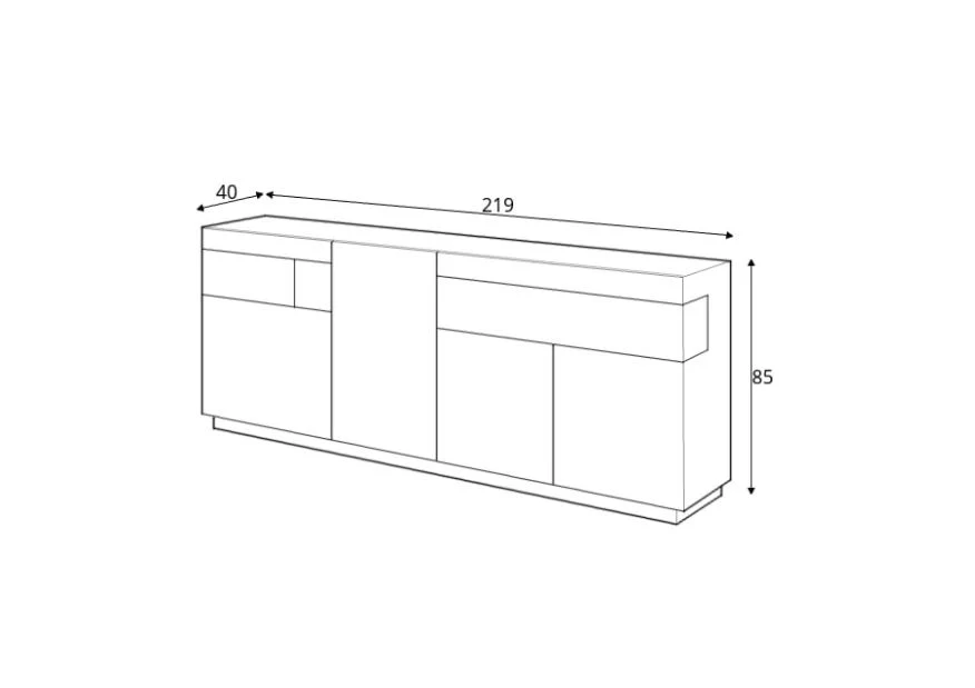 Silke 25 Sideboard Cabinet 219cm - Image 8