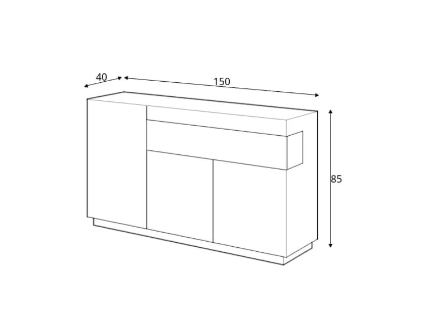 Silke 43 Sideboard Cabinet 150cm - Image 6