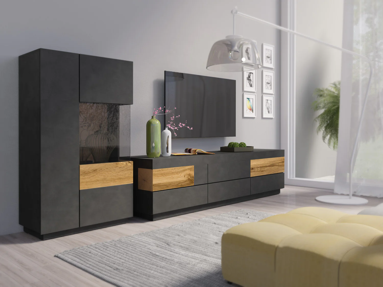 Silke 44 Display Cabinet 80cm [Right] - Image 4