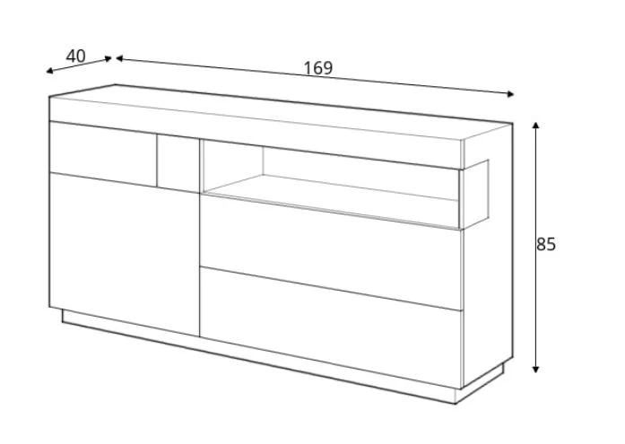 Silke 47 Sideboard Cabinet 169cm - Image 6
