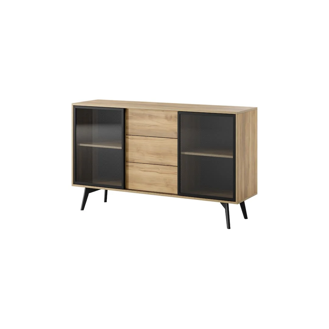 Slide Display Sideboard Cabinet 144cm - Image 2