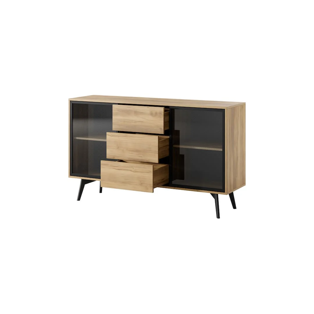 Slide Display Sideboard Cabinet 144cm - Image 4