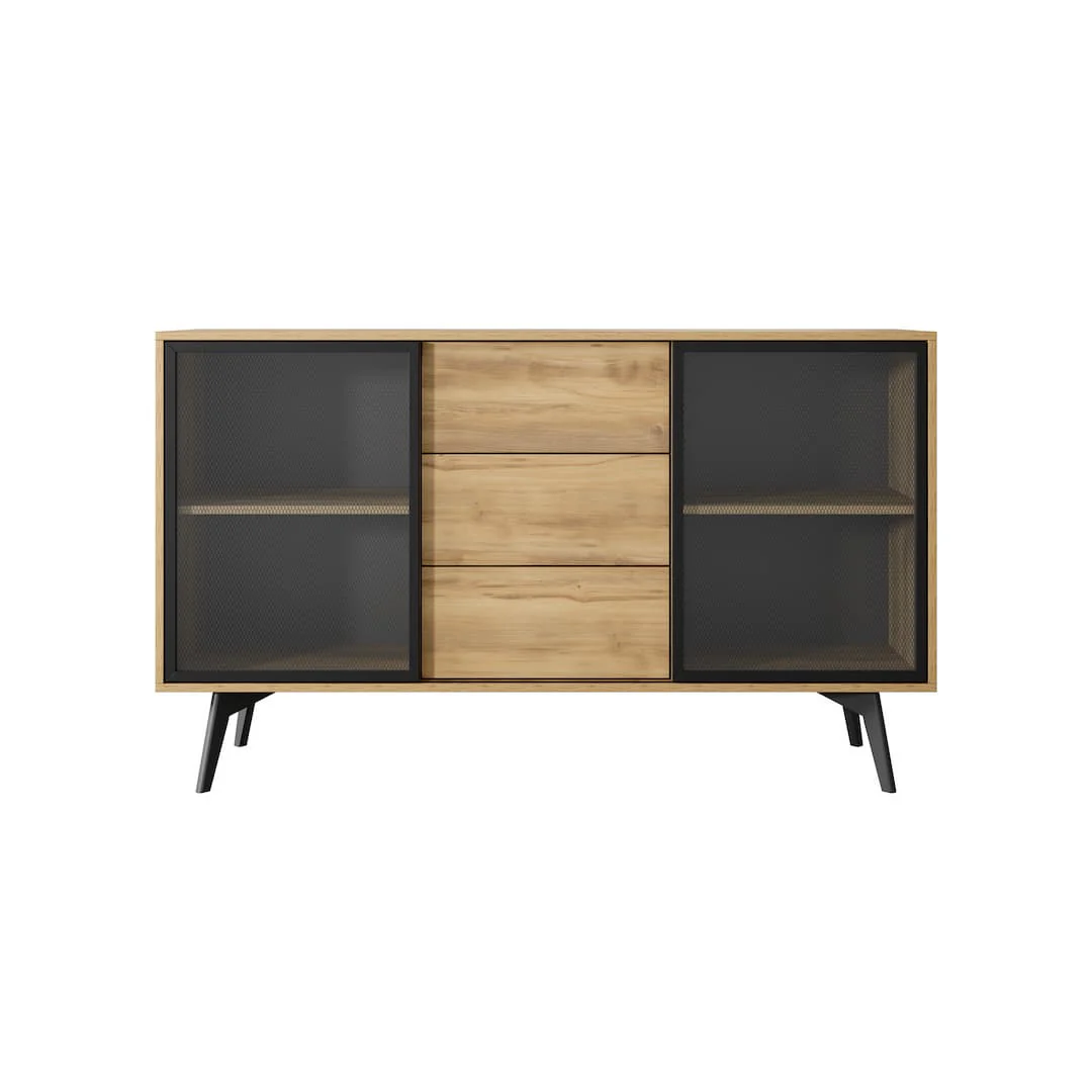 Slide Display Sideboard Cabinet 144cm - Image 5