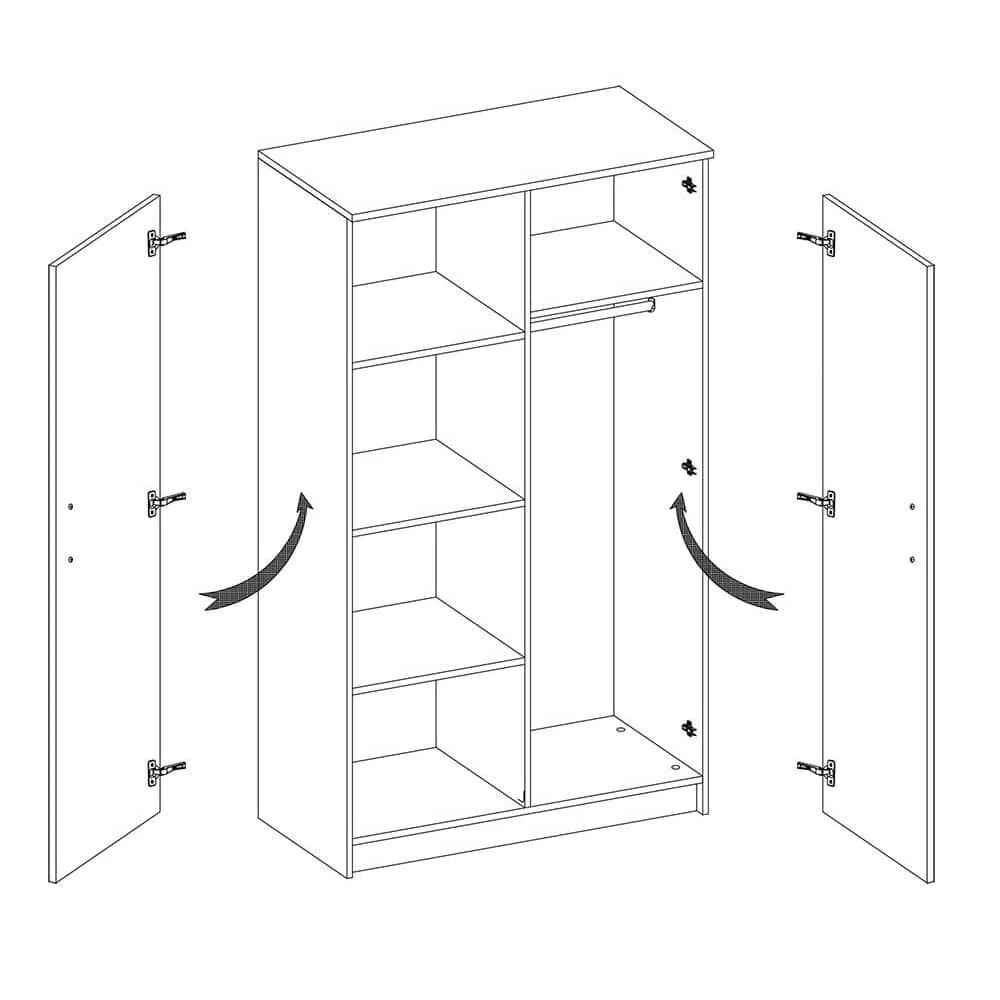 Smyk II SM-06 Hinged Wardrobe 80cm - Image 10