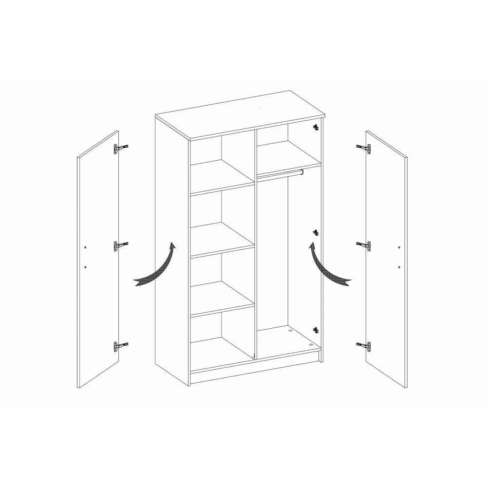 Smyk SM-06 Hinged Wardrobe 80cm - Image 5