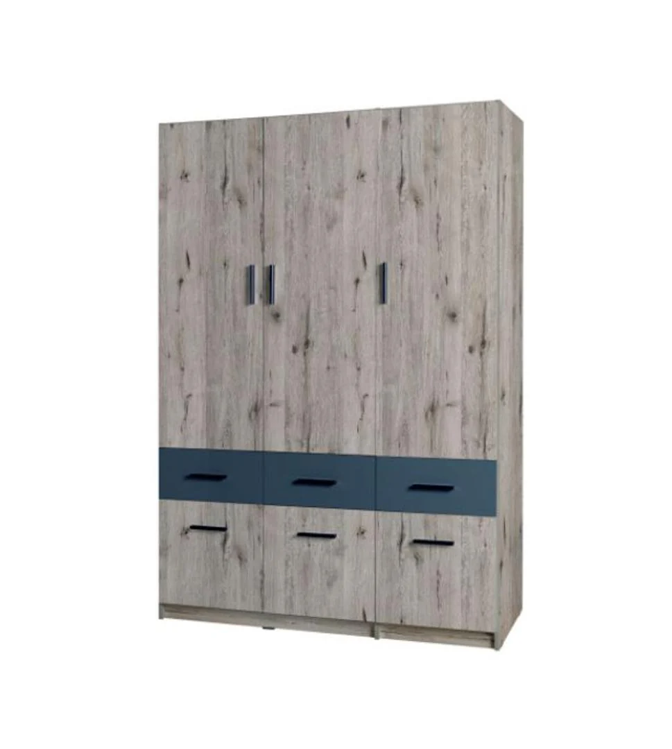 Snow 04 Hinged Wardrobe 136cm - Image 4