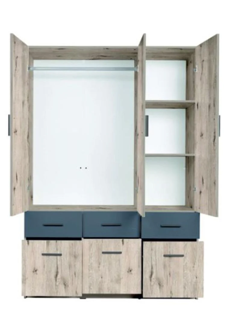 Snow 04 Hinged Wardrobe 136cm - Image 5