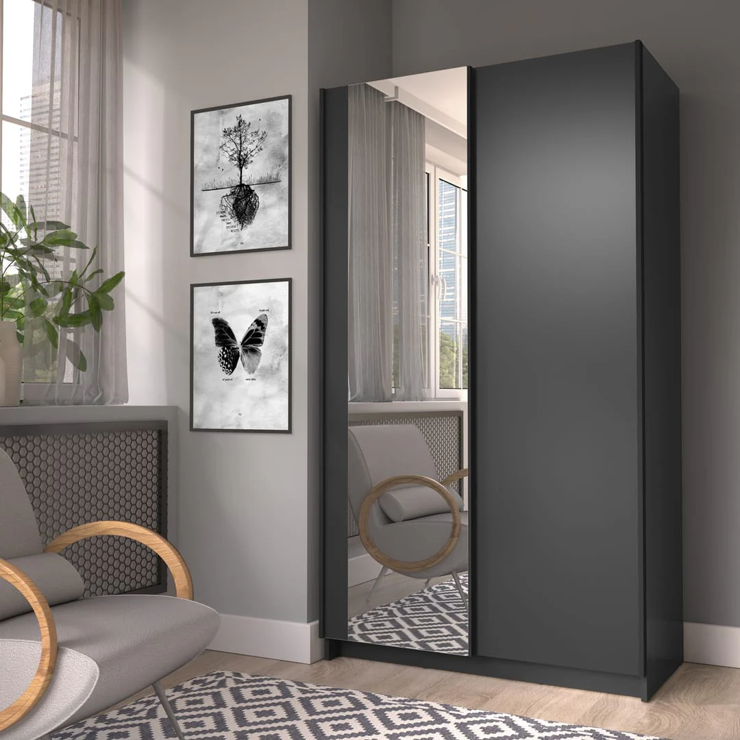 Sofia Sliding Door Wardrobe 100cm - Image 6