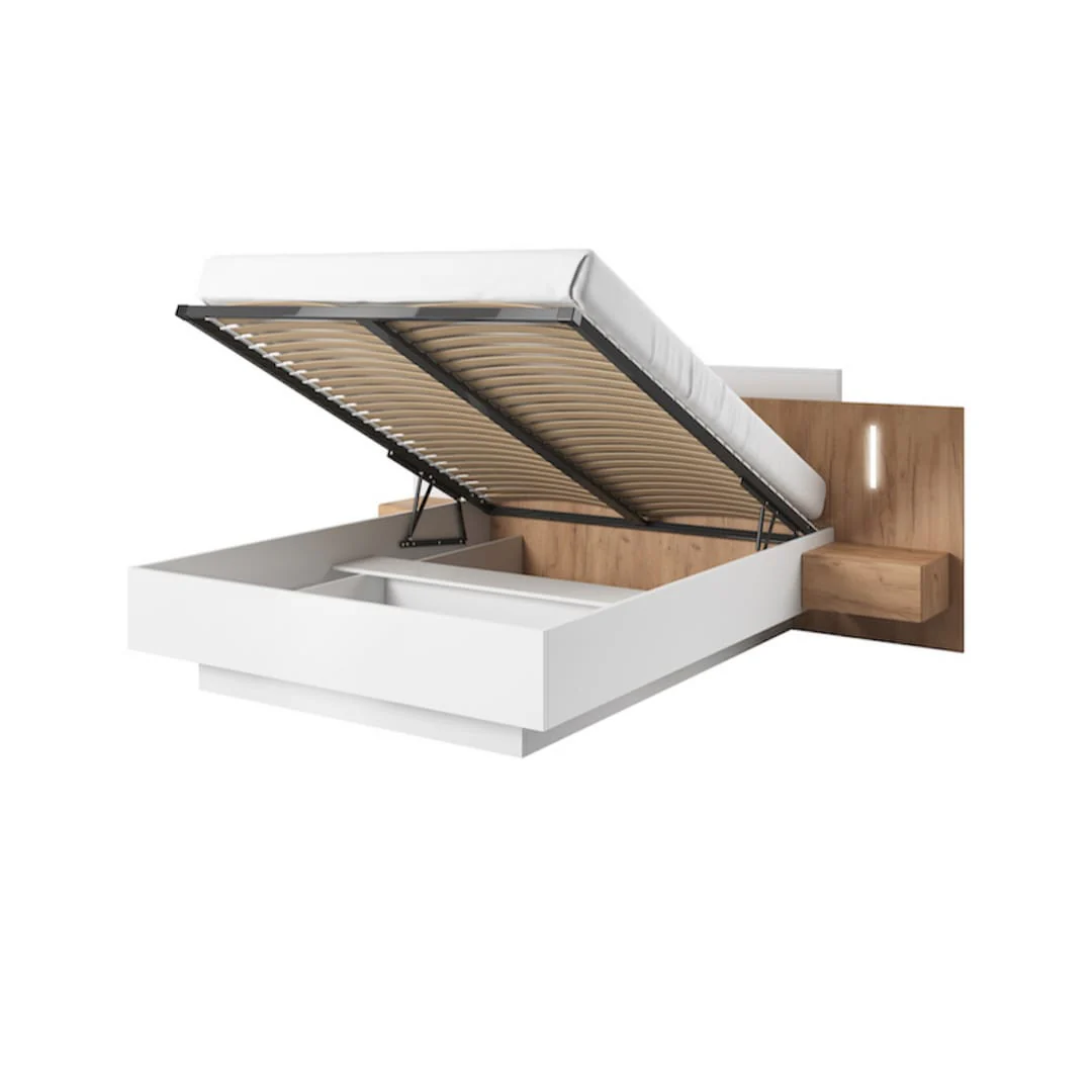 Stockholm Ottoman Bed with Bedside Tables [EU King] - Image 2