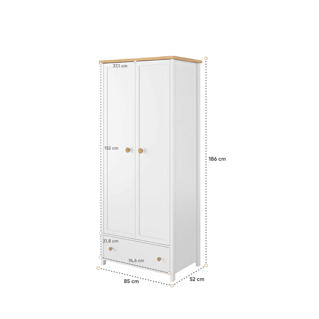 Story SO-12 Hinged Wardrobe 85cm - Image 15