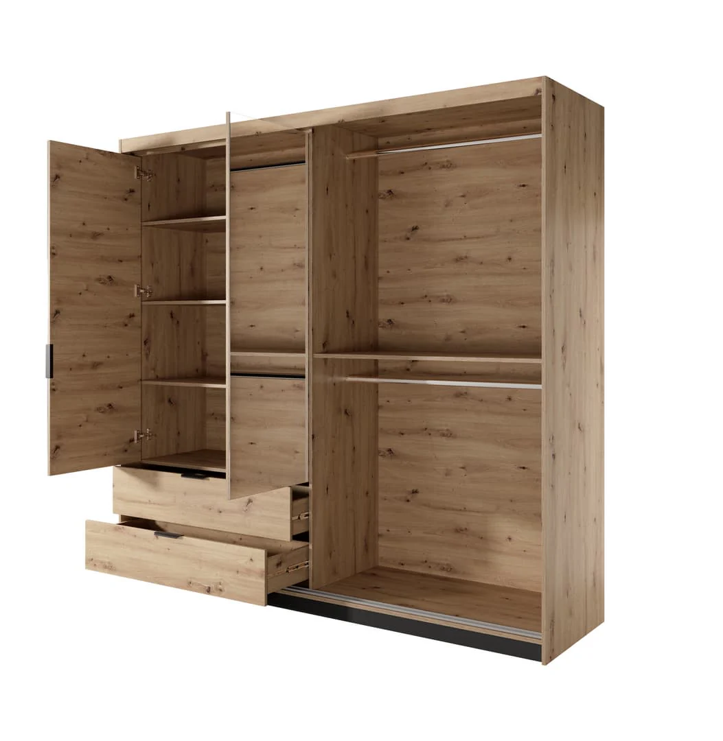 Tally Hinged Door Wardrobe 220cm - Image 3