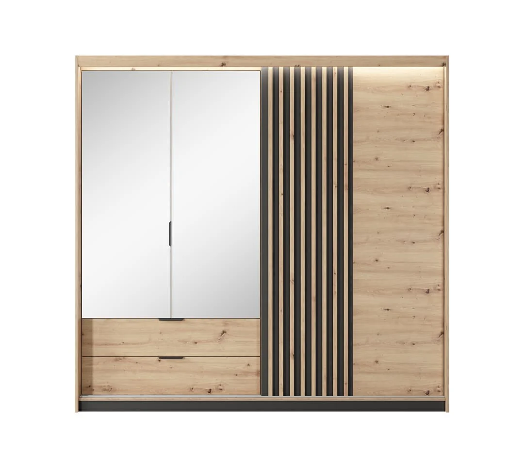 Tally Hinged Door Wardrobe 220cm - Image 4