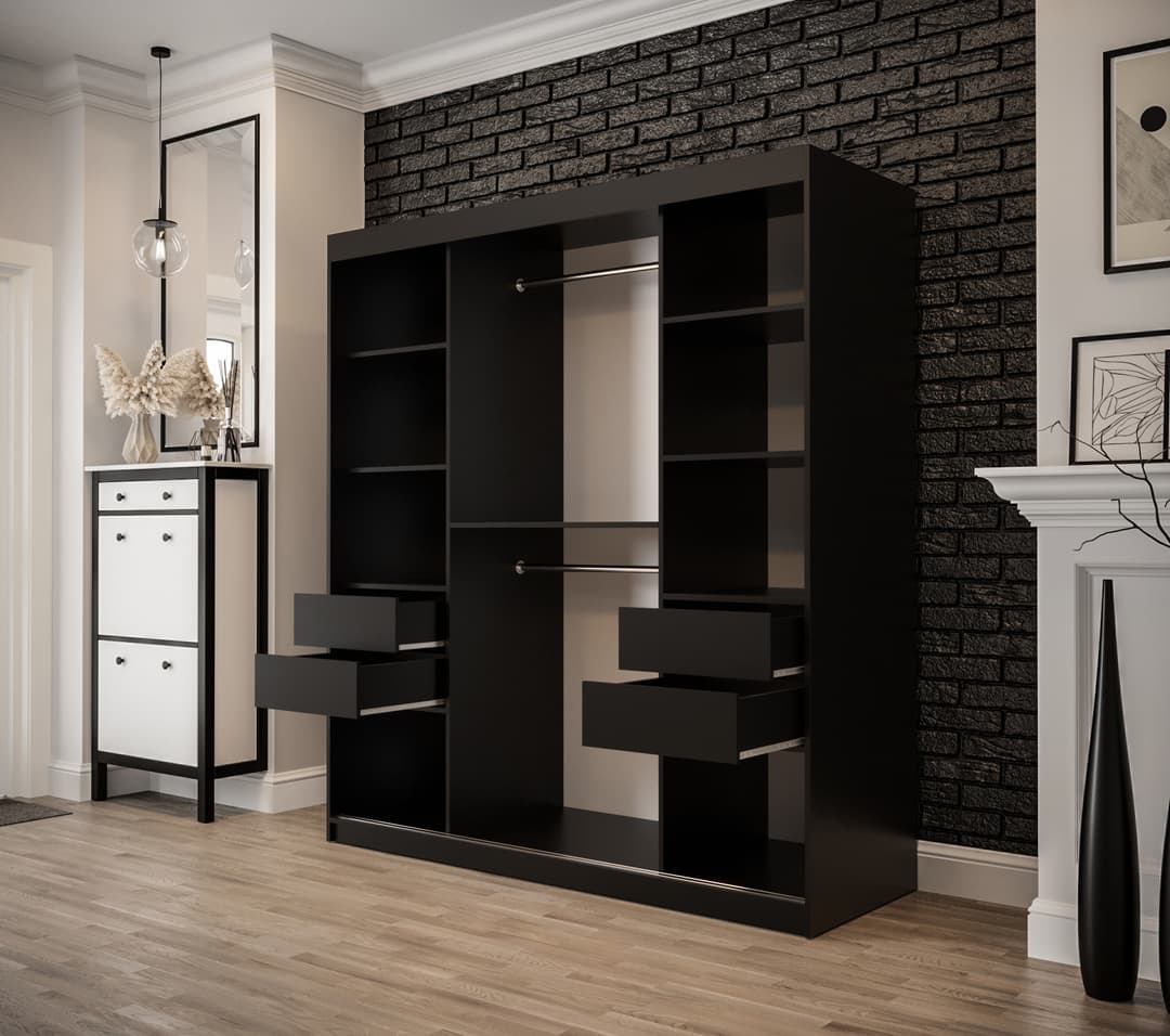 Tilburg I Sliding Door Wardrobe 180cm - Image 4
