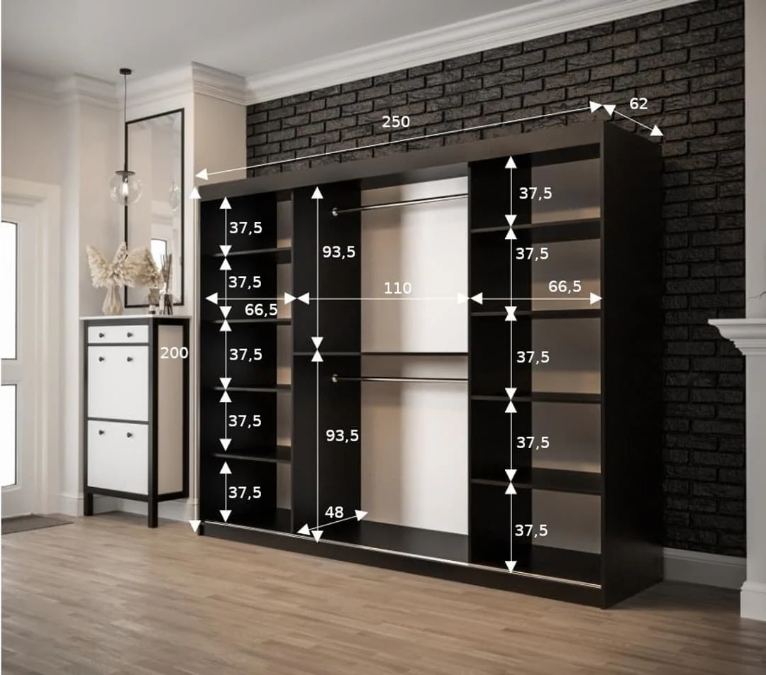 Tilburg I Sliding Door Wardrobe 250cm - Image 5