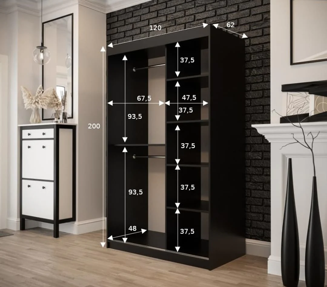 Tilburg II Sliding Door Wardrobe 120cm - Image 5