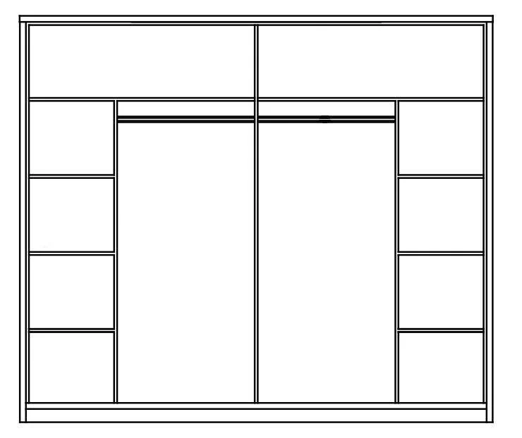Togo 12 Sliding Door Wardrobe 230cm - Image 3